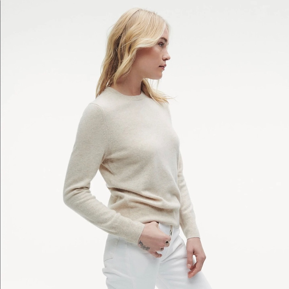 Naadam Essential Luxury Oatmeal Cashmere Sweater